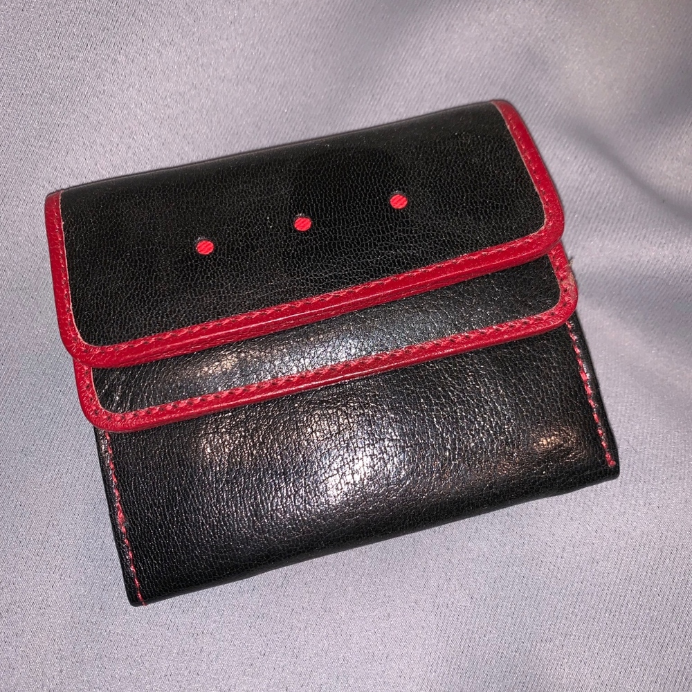 Tusk Black & Red Tri Fold Small Wallet